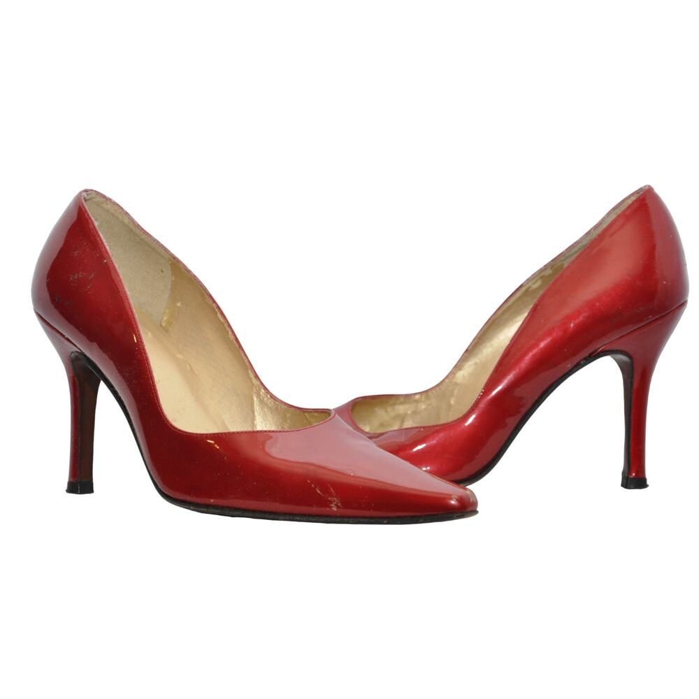 Stuart Weitzman Patent Leather Pointy Toe Pump He… - image 3